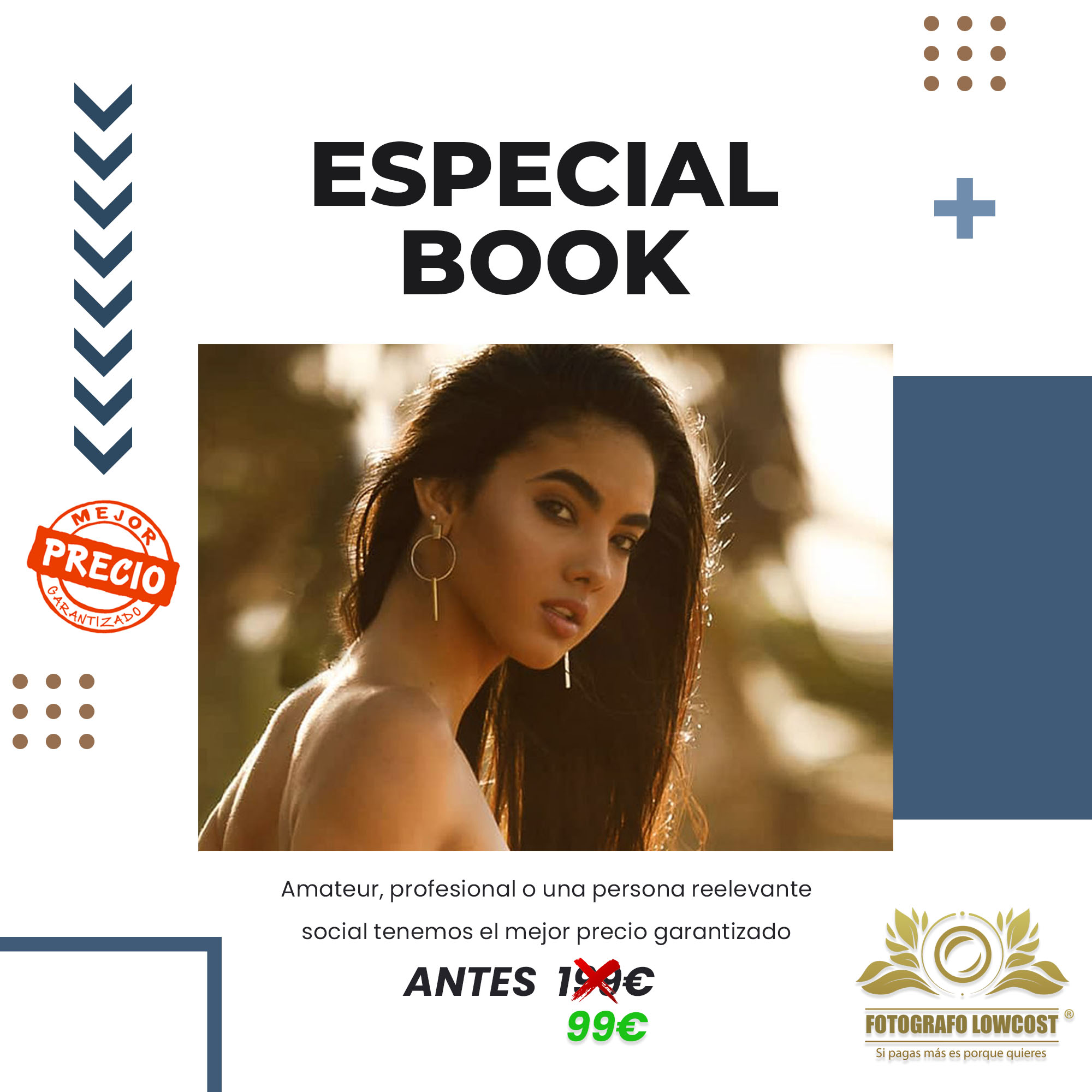 fotografo en book de fotos para amateur o modelos profesionales La Zarza 