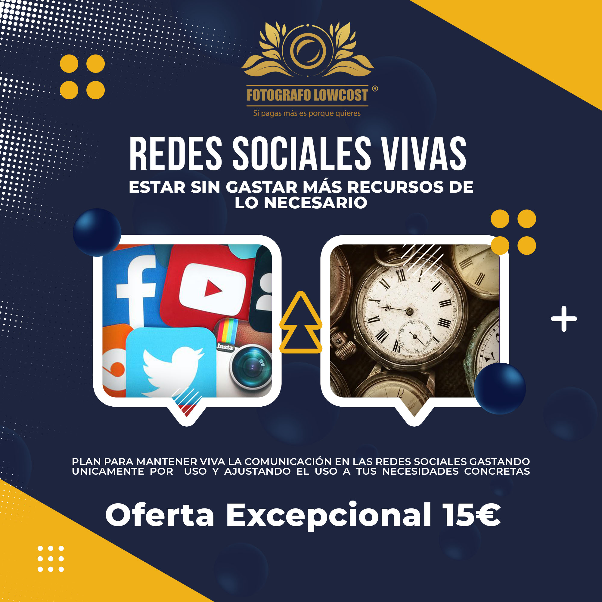 fotografo en gestión de redes sociales low cost Merida 